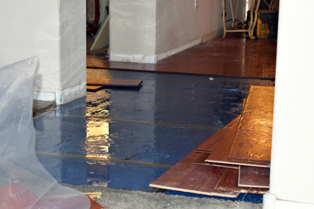 Professional Storm Water Damage Restoration technician working in Hammond, WI